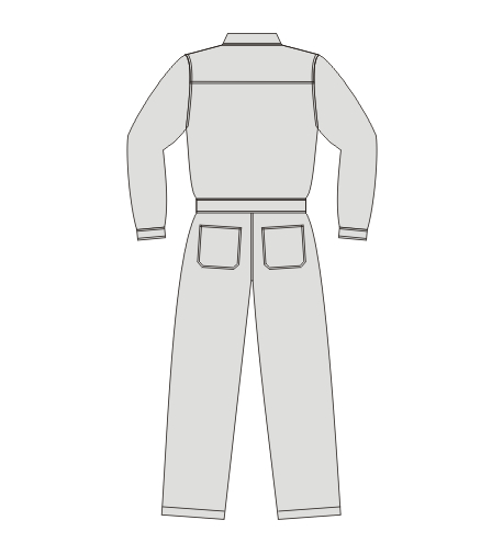 Munkás overall hátulról Munkás overall