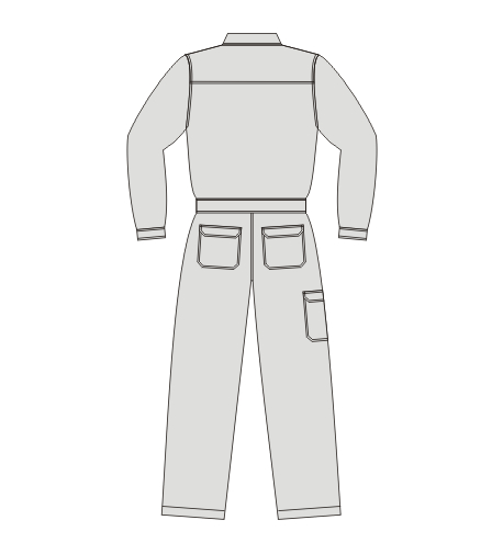 Munkás overall hátulról Munkás overall